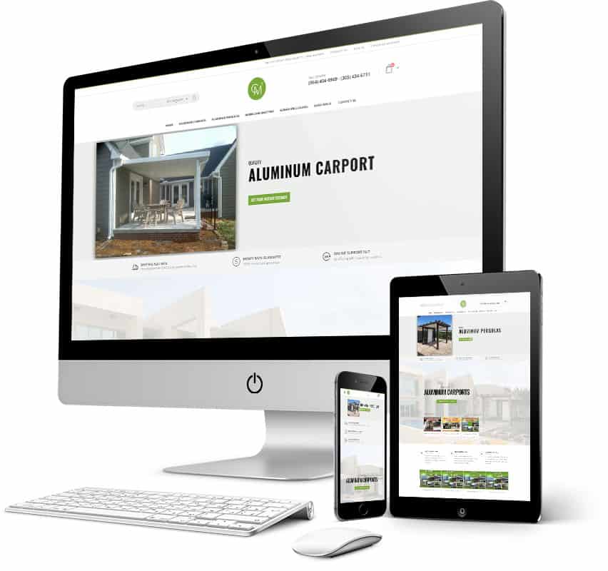 Aluminum Porch - Miami Website Design and SEO Services